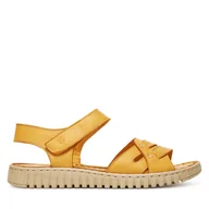 Buty dla dziewczynek - Sandały Manitu 910145 Żółty - miniaturka - grafika 1