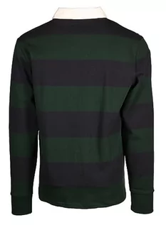 Koszulki męskie - GANT Męski T-Shirt Reg Shield Barstripe Heavy Rugger, Tartan Green, 3XL - grafika 1