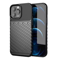 Etui i futerały do telefonów - Thunder Case elastyczne pancerne etui pokrowiec iPhone 13 Pro Max czarny - miniaturka - grafika 1