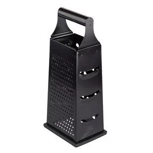 Tarka Metalowa Prostokątna 4-funkcyjna 24,5x10,5x7,5 Cm Czarna Lumarko! - Siekacze tarki i szatkownice - miniaturka - grafika 3