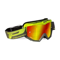 Gogle i okulary motocyklowe - Progrip Okulary motocyklowe Żółty Fluo/Szary z soczewką Odporny na zadrapania, wielowarstwowy, Czerwony - miniaturka - grafika 1