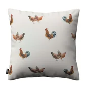 Poszewki na poduszki - Dekoria Poszewka Kinga na poduszkę brązowe kurki na kremowym tle 60 × 60 cm Flowers 105-141-80 - miniaturka - grafika 1