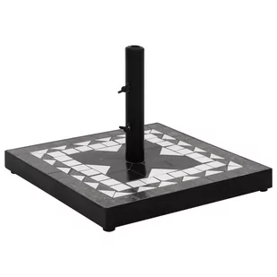 vidaXL Kwadratowa podstawa pod parasol, czarno-biała, 12 kg - Parasole ogrodowe - miniaturka - grafika 1