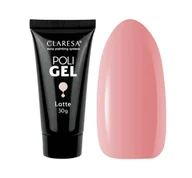 Odżywki do paznokci - Claresa, Żel Do Paznokci, Poli Gel, Nowa Formuła Latte, 30 g - miniaturka - grafika 1