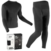 Pozostała odzież narciarska - BIELIZNA TERMOAKTYWNA CZARNA MĘSKA BTZ0060  ZESTAW L/XL RAGNAR NILS - miniaturka - grafika 1