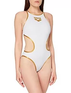 Stroje kąpielowe - Arena damski kostium kąpielowy 1198 W One BigLogo One Piece biały Weiß (Weiß/Gold) 44 001198 - miniaturka - grafika 1