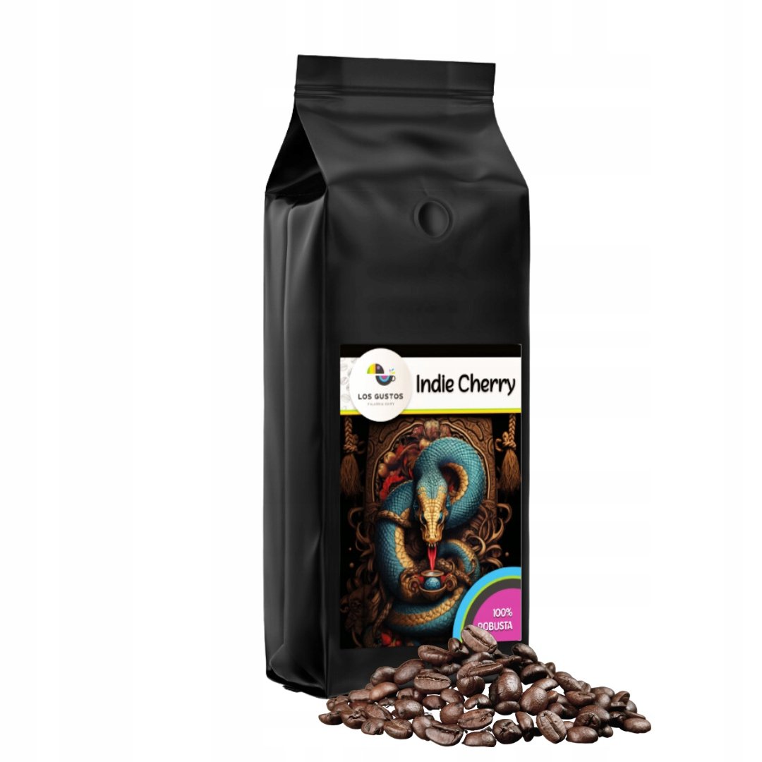 Kawa ziarnista 1 kg Indie Cherry 100% Robusta -los Gustos