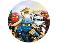 Ciasta i półprodukty do ciast - Dekoracyjny opłatek tortowy Ninjago - 20 cm - miniaturka - grafika 1