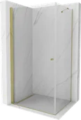 Kabiny prysznicowe - Mexen Pretoria kabina prysznicowa uchylna 90x100 cm, transparent, złota - 852-090-100-50-00 - miniaturka - grafika 1