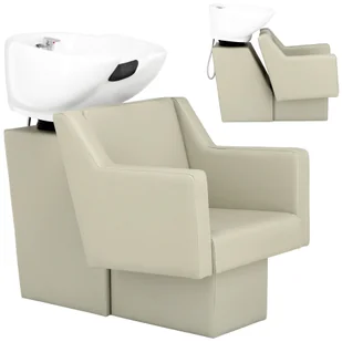 Myjnia myjka fryzjerska barberska do salonu fryzjerskiego barberskiego Tina ruchoma ceramiczna misa armatura bateria słuchawka - Myjki fryzjerskie - miniaturka - grafika 1