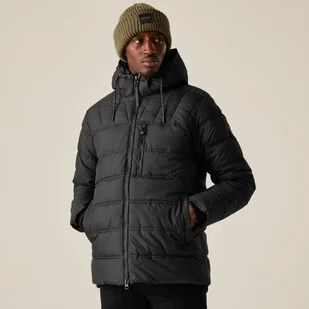 Regatta Kurtka męska zimowa ocieplana Leeshaw Czarny, Rozmiar: 3XL - Kurtki i kamizelki sportowe męskie - miniaturka - grafika 1