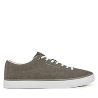 Trampki męskie - Tenisówki Tommy Hilfiger Th Hi Vulc Low Core Chambray FM0FM05389 Szary - miniaturka - grafika 1