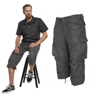 Spodenki Krótkie 3/4 BRANDIT Industry - Anthracite - Odzież taktyczna i umundurowanie - miniaturka - grafika 1