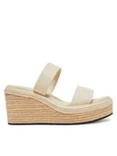 Espadryle damskie - Calvin Klein Espadryle Wedge Sandal 50 - He HW0HW02375 Écru - miniaturka - grafika 1