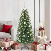 Oświetlenie świąteczne - vidaXL Zestaw Bombek Choinkowych 61 pcs Srebrny Z tworzywa sztucznego - miniaturka - grafika 1