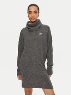 Sukienki - Liu Jo Sukienka dzianinowa WF4430 MA49P Szary Regular Fit - miniaturka - grafika 1