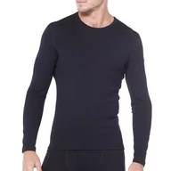 Koszulki sportowe męskie - Koszulka Icebreaker Merino 260 Tech Long Sleeve Crewe Thermal Top 1043710011 - czarna - miniaturka - grafika 1