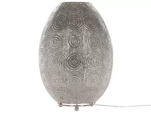 Beliani Lampa stolowa niklowa 30 cm MARINGA - Lampy stojące - miniaturka - grafika 1
