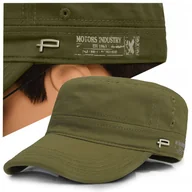 Czapki i chusty sportowe męskie - PATROLÓWKA Męska Czapka z Daszkiem Bawełniana ZIELONA KHAKI Pako Jeans - miniaturka - grafika 1