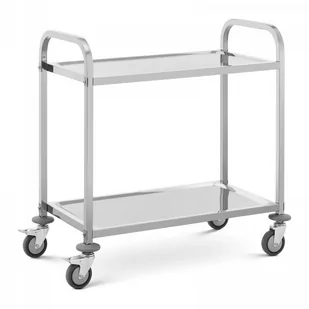 Wózek kelnerski - 2 półki - 95 x 50 cm - 72 kg ROYAL CATERING 10012729 RCSW-106 - Wózki na żywność - miniaturka - grafika 1