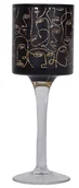 Kieliszki - Kielich szklany czarny w twarze niski - miniaturka - grafika 1