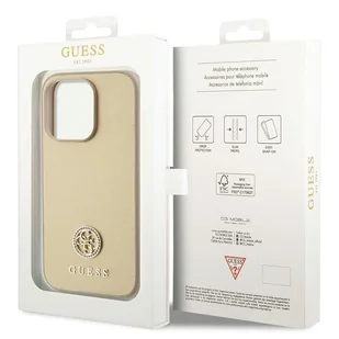 Guess GUHCP15LPS4DGPD iPhone 15 Pro 6.1" złoty/gold hardcase Strass Metal Logo - Etui i futerały do telefonów - miniaturka - grafika 8