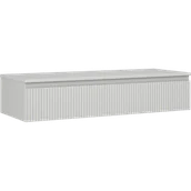 Szafki łazienkowe - Mexen Rivel szafka łazienkowa podumywalkowa 120 cm z blatem, 1 szuflada, ryflowana , szara mat - 91A20-12023-1-BFC62 - miniaturka - grafika 1