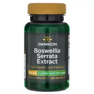 SWANSON 5-LOXIN Boswellia Serrata 60kaps - Ochrona stawów - miniaturka - grafika 1