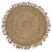Dywany - Dywan okrągły z juty ⌀ 120 cm beżowy ZONGULDAK - miniaturka - grafika 1