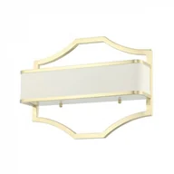 Lampy ścienne - Orlicki Design Kinkiet LAMPA klasyczna Gerdo Parette Old Gold metalowa OPRAWA prostokątna ścienna złota kremowa - miniaturka - grafika 1