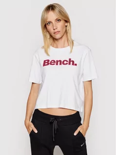 Koszulki i topy damskie - Bench T-Shirt Kay 117362 Biały Regular Fit - grafika 1