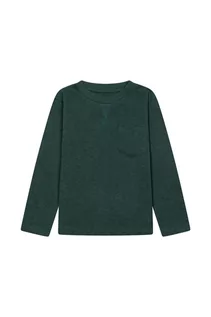Bluzki dla chłopców - Bluzka chłopięca bawełniana zielona - grafika 1