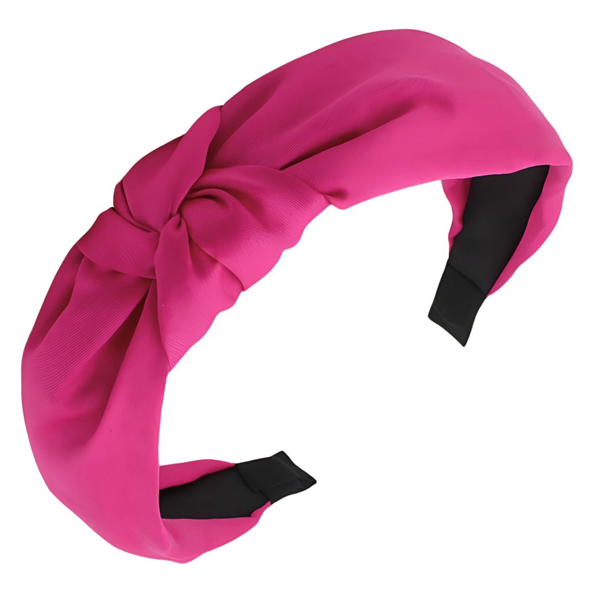 Opaska do Włosów Różowa na Głowę Szeroka z Ozdobnym Supłem Gładka i Wygodna