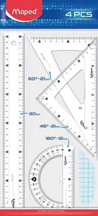 Corex Zestaw linijek Maped Start Maxi 30cm VM2041 - Linijki, ekierki - miniaturka - grafika 1