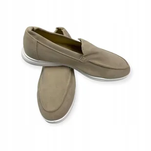 Mokasyny męskie zamszowe Old Money 45 - Mokasyny męskie - miniaturka - grafika 1