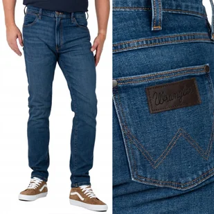 Wrangler LARSTON SLIM Louie Louie SUPER WYTARTY CIEMNY DżINS W36 L34 - Spodnie męskie - miniaturka - grafika 1