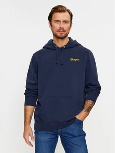 Wrangler Bluza Logo 112341241 Granatowy Relaxed Fit - Bluzy męskie - miniaturka - grafika 1