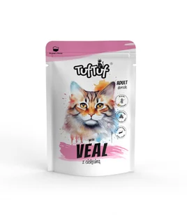 Tuf Tuf Kot saszetka dla kota z cielęciną 100g - Mokra karma dla kotów Tuf Tuf Kot saszetka dla kota z cielęciną 100g - Mokra karma dla kotów - miniaturka - grafika 1
