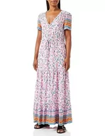 Sukienki - usha FESTIVAL Damska sukienka maxi z nadrukiem kwiatowym 15926602, różowa, wielokolorowa, XL, Różowy, wielokolorowy., XL - miniaturka - grafika 1