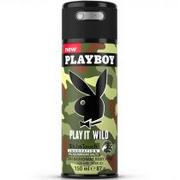 Dezodoranty i antyperspiranty męskie - Playboy Man PLAY IT WILD SKINTOUCH DEZODORANT ZAPACHOWY 150ml MĘSKI - miniaturka - grafika 1