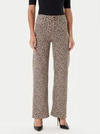 Spodnie damskie - Guess Jeansy W5YA1A WHFP2 Brązowy Wide Leg - miniaturka - grafika 1