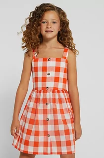 Sukienki - Mayoral Mayoral sukienka bawełniana dziecięca kolor pomarańczowy mini rozkloszowana - grafika 1