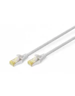 Pozostałe akcesoria sieciowe - Kabel krosowy (patch cord) RJ45-RJ45, kat.6A, S/FTP, AWG 26/7, LSOH, 10m, szary, 1szt - miniaturka - grafika 1