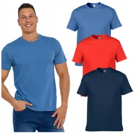 Koszulki męskie - 3x KOSZULKA MĘSKA T-shirt Bawełniane BASIC Gładkie MORAJ r. L - miniaturka - grafika 1