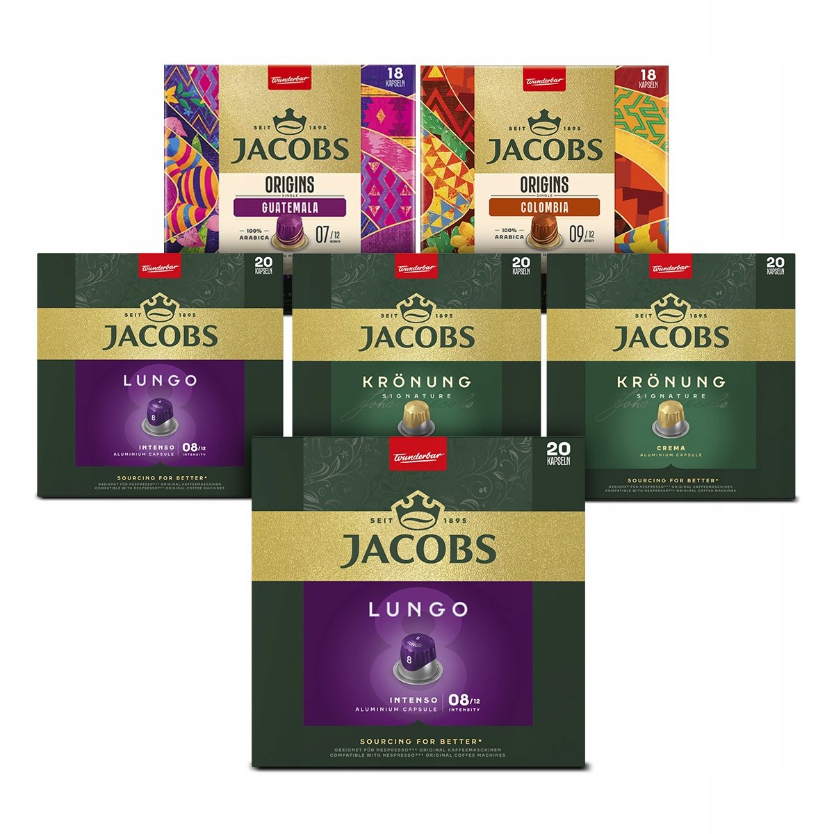 Kapsułki Jacobs do Nespresso(r)* mix zestaw 5+1 [116 kaw]