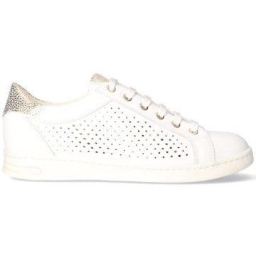 Białe, skórzane sneakersy damskie Geox Jaysen