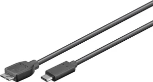 MicroConnect USB-C do USB3.0 Micro B 1M Czarny, do synchronizacji i ładowania, szybkość 5 Gbs. 4,5W - Kable USB - miniaturka - grafika 2