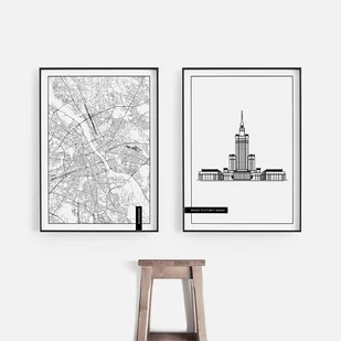 Zestaw 2 plakatów - Plakat Polska - Warszawa - Obrazy i zdjęcia na płótnie - miniaturka - grafika 1