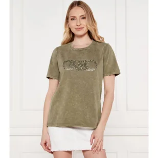 Michael Kors T-shirt EMPIRE Regular Fit - Koszulki i topy damskie - miniaturka - grafika 1