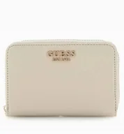 Portfele - GUESS PORTFEL BEŻOWY NA ZAMEK DAMSKI ŚREDNIEJ WIELKOŚCI GNA - miniaturka - grafika 1